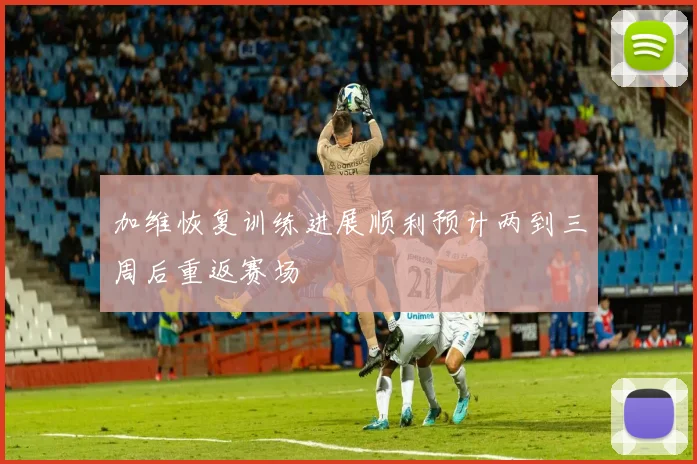 加维恢复训练进展顺利预计两到三周后重返赛场